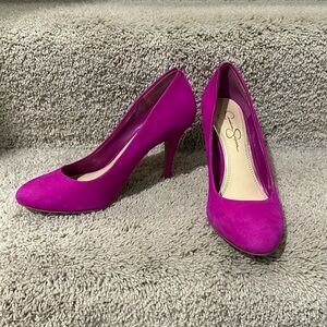 Jessica Simpson Fuschia Suede Heels